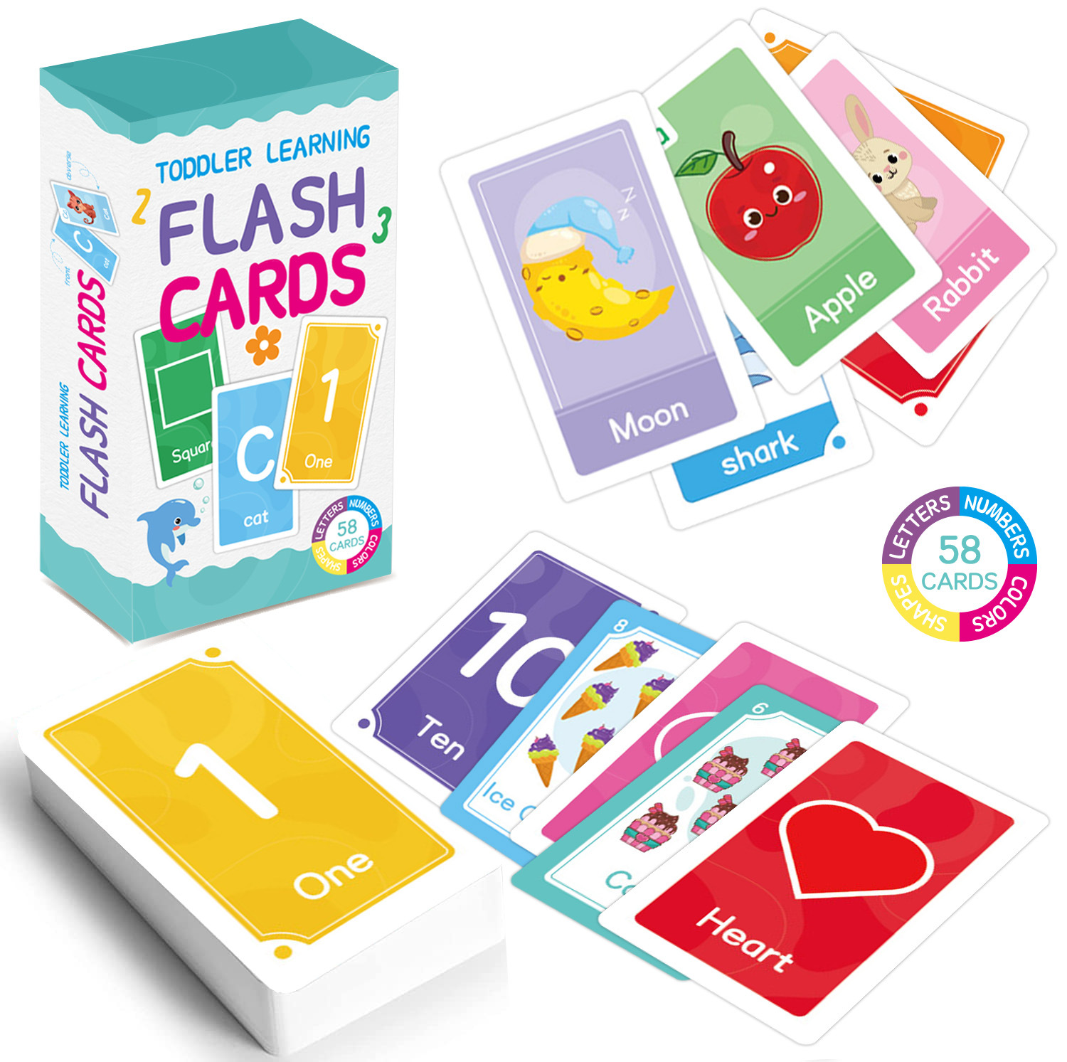 58 Pcs ABC Alphabet Flashcards - огляд і ціна Flash Card Alphabet