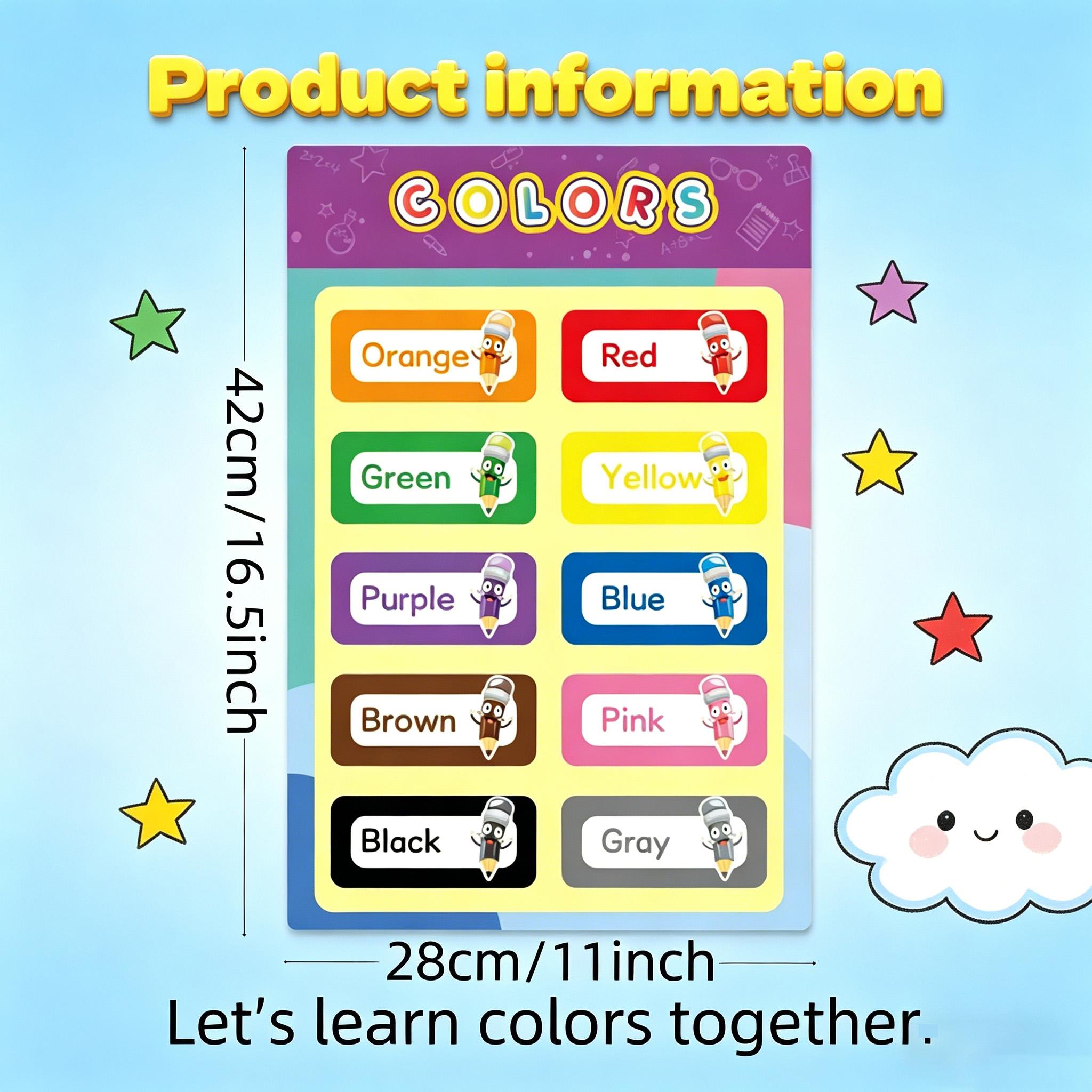 16 PCS Educational Posters for - огляд і ціна Kids Education Charts