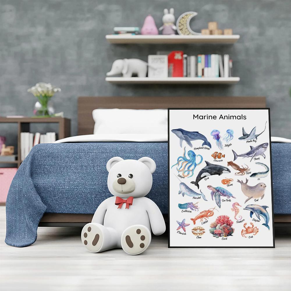 Educational Animals HD Wall Ar - огляд і ціна Kids Education Wallpaper