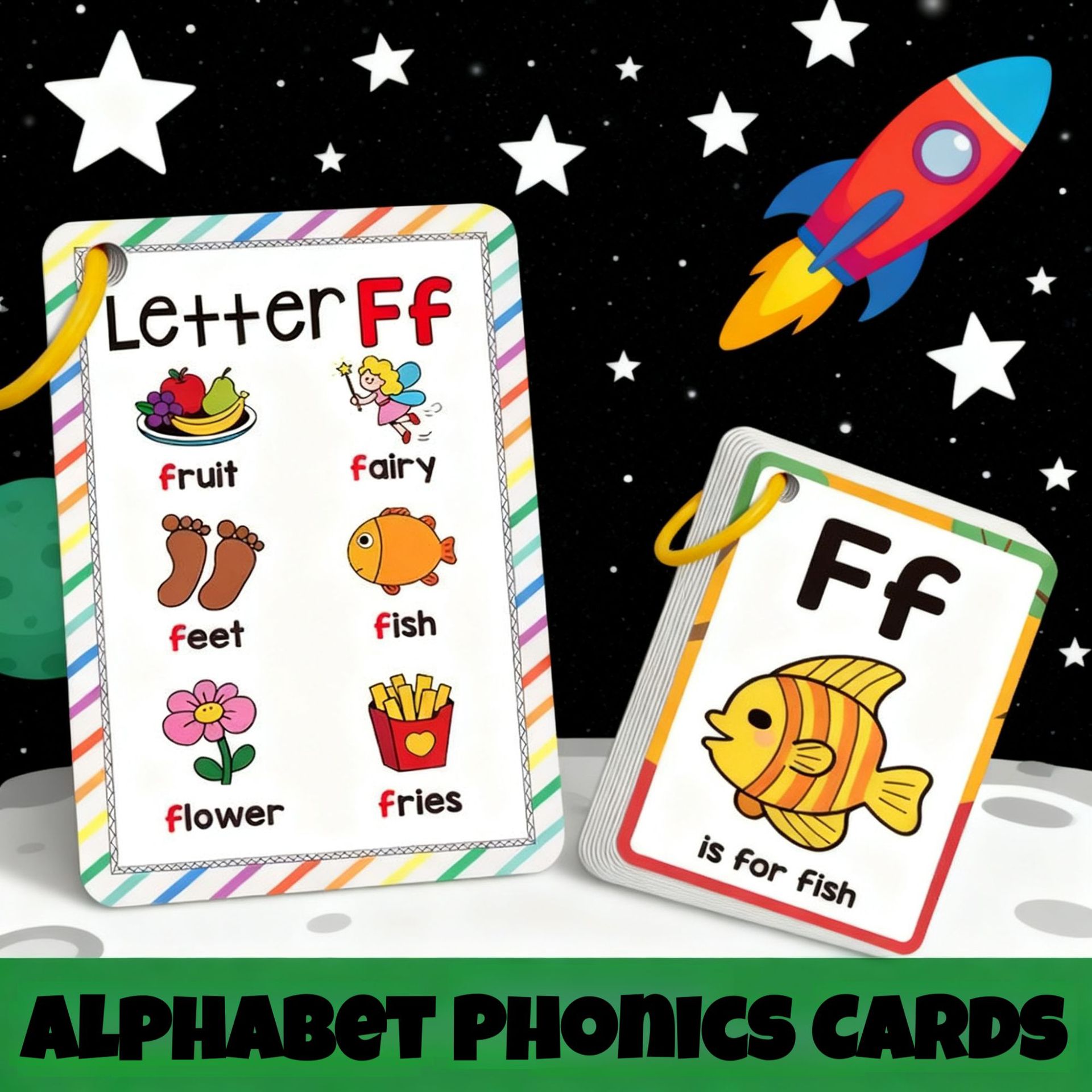 Eco-Friendly Alphabet Phonics  - огляд і ціна Flash Card Alphabet