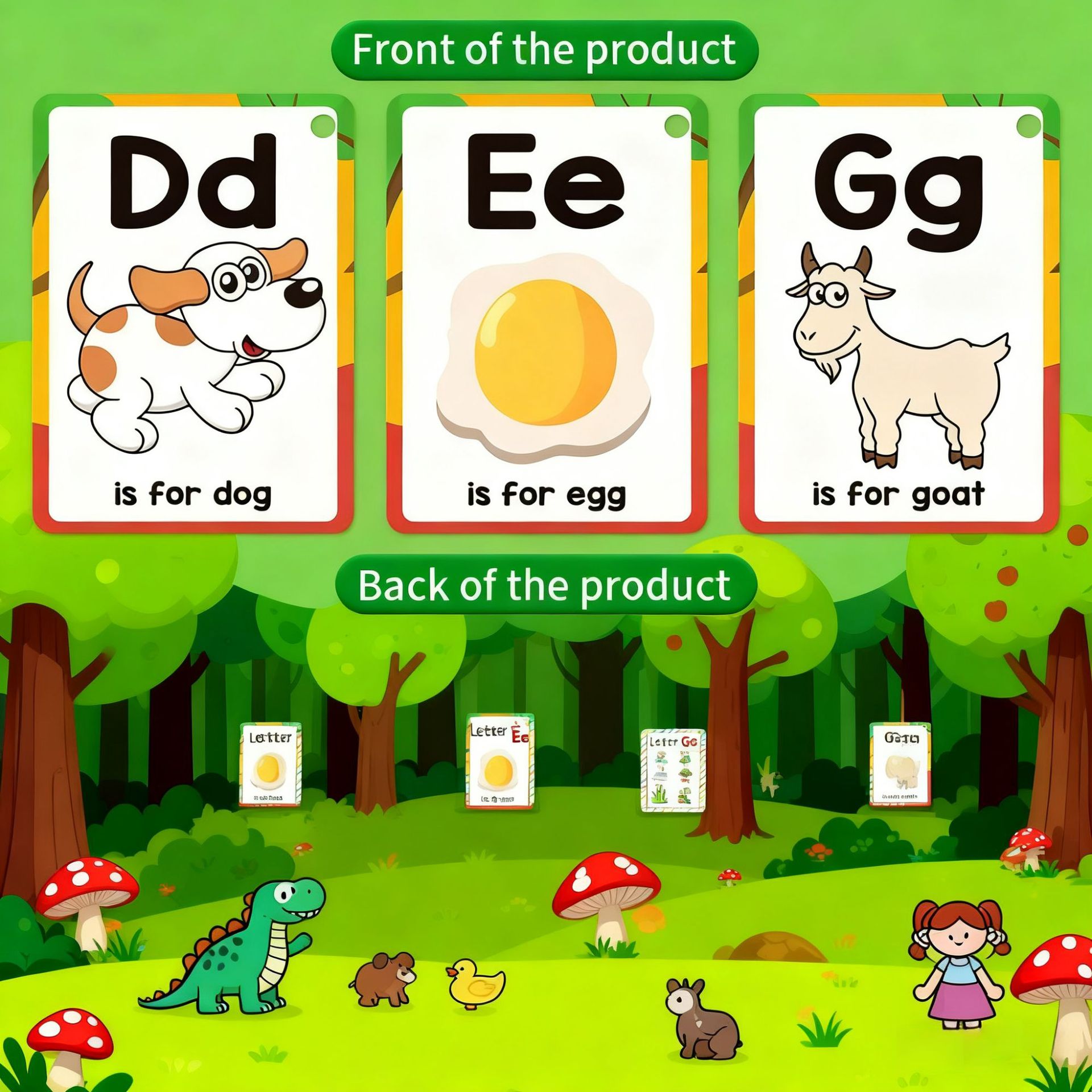 Eco-Friendly Alphabet Phonics  - огляд і ціна Flash Card Alphabet