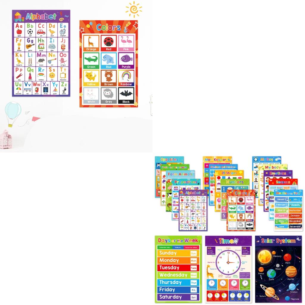  Kids Learning Posters Educati - огляд і ціна Kids Education Charts
