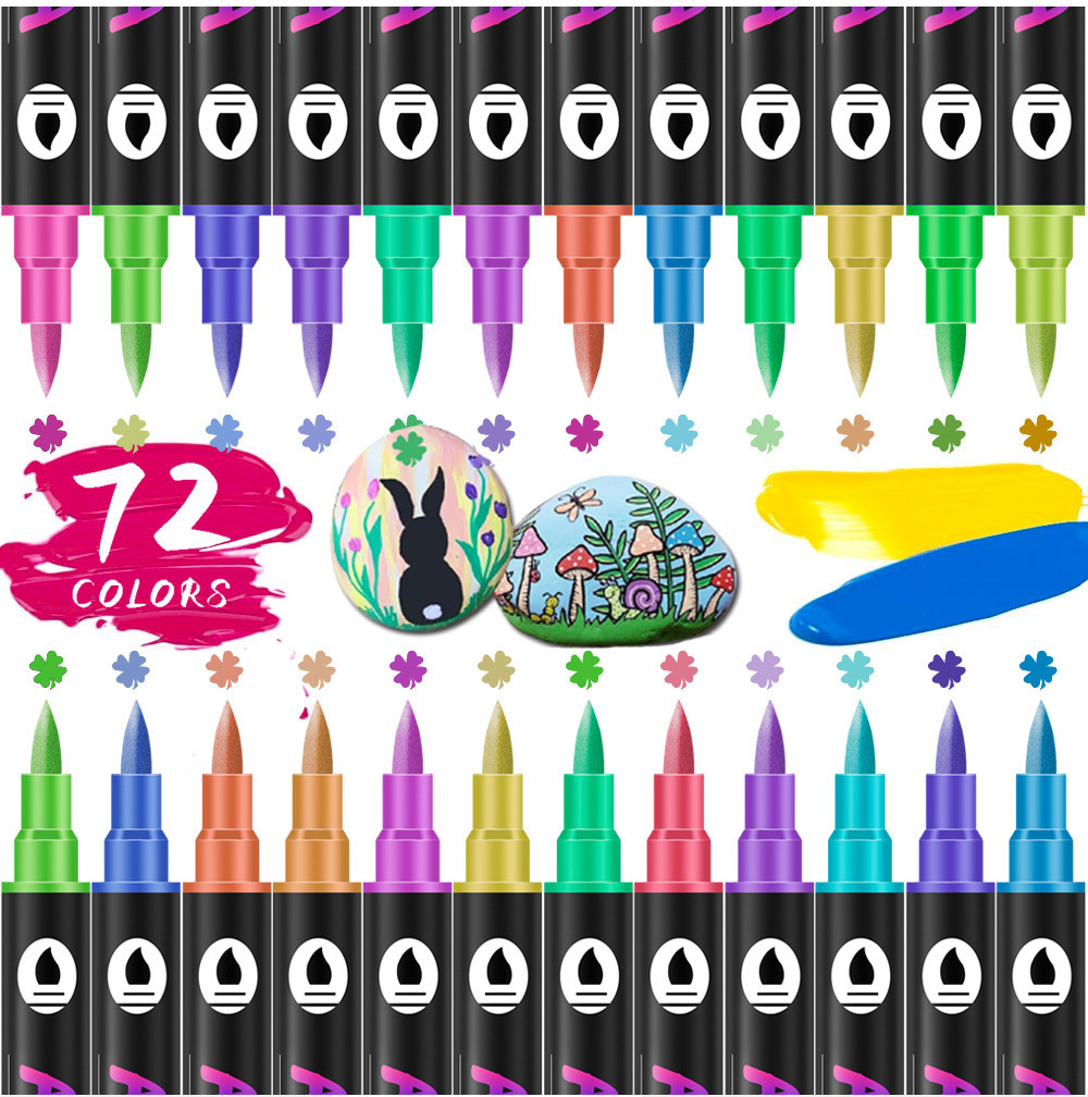 Acrylic Paint Markers Dual Tip - огляд і ціна Kids Education Tips
